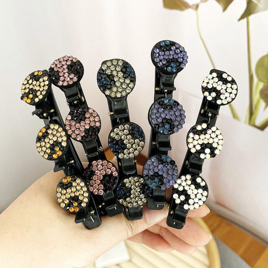 Kẹp Tóc Bện Đính Đá Lấp Lánh T9B1