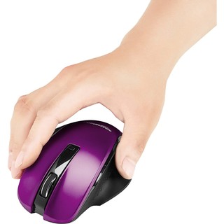 Chuột không dây Amazon Basics Compact Ergonomic Wireless PC Mouse with Fast Scrolling – Purple (Màu đen tím)
