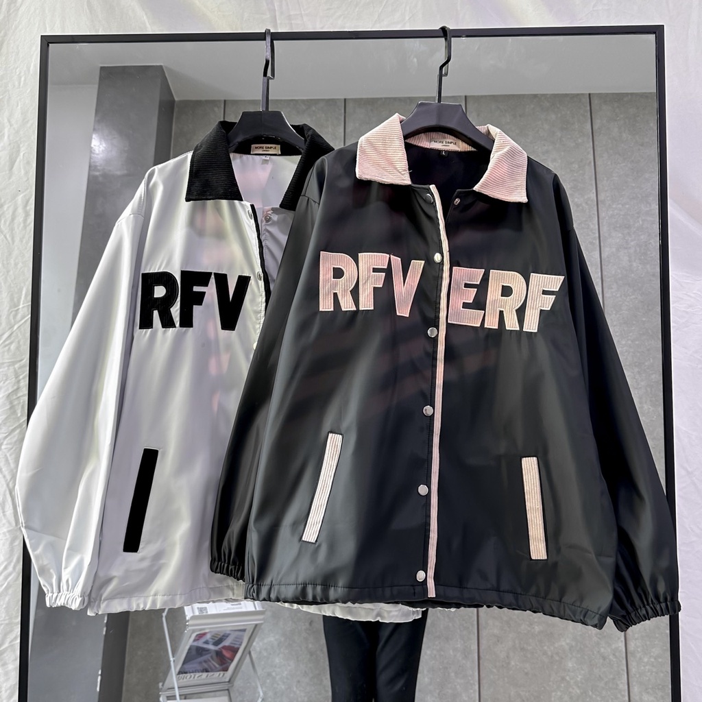 Áo Khoác Jacket Form Rộng FIVI Thêu Dập Phong Cách Ulzzang - Tuni Store