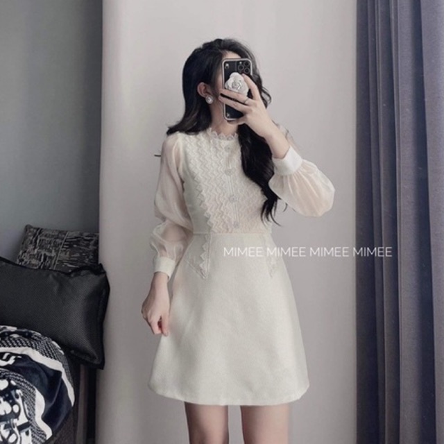 Váy dạ tweed tiểu thư C82 mimee