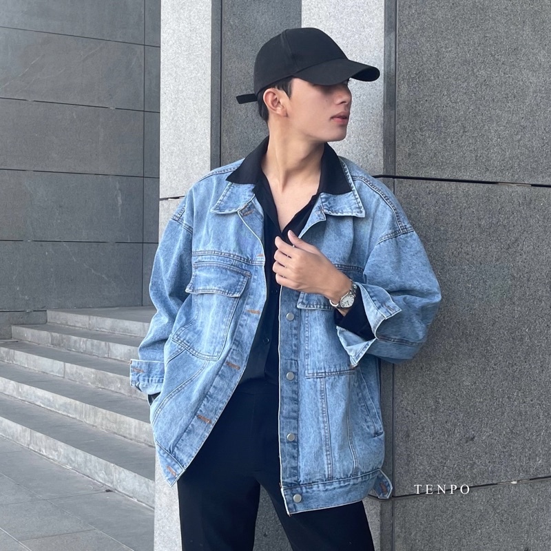 Áo Khoác Bò Form Rộng Unisex | Denim Jacket