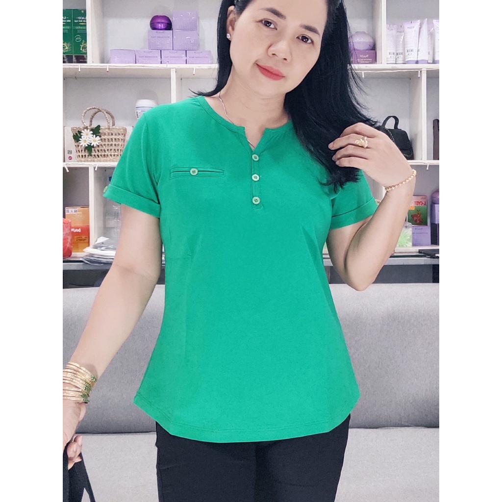 7️⃣3️⃣ ÁO THUN MÀU CỔ V, CỔ TRỤ PHỐI NÚT TÚI TAY XĂN LAI HÀNG VNXK TUYENPHAN BIGSIZE ( BỔ SUNG MÀU BÀI SAU )