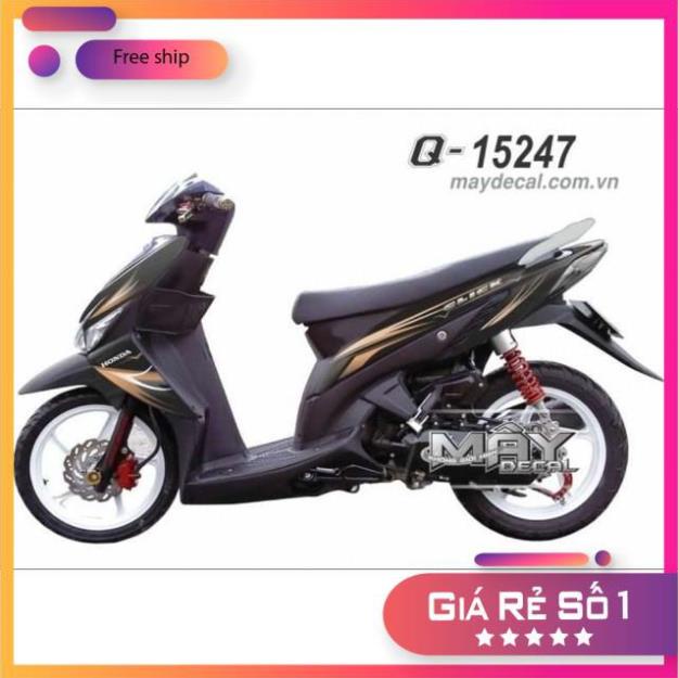 FREE SHIP + QUÀ TẶNG Tem rời xe Click 110 dán xe đen