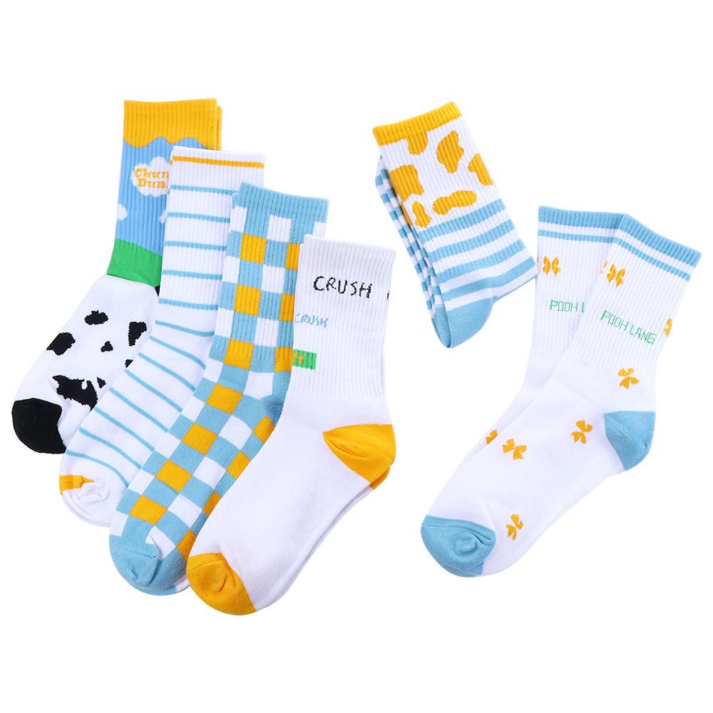 Mxgoods Vớ Cotton Họa Tiết Kẻ Sọc Caro Cổ Điển Hợp Thời Trang Mùa Đông