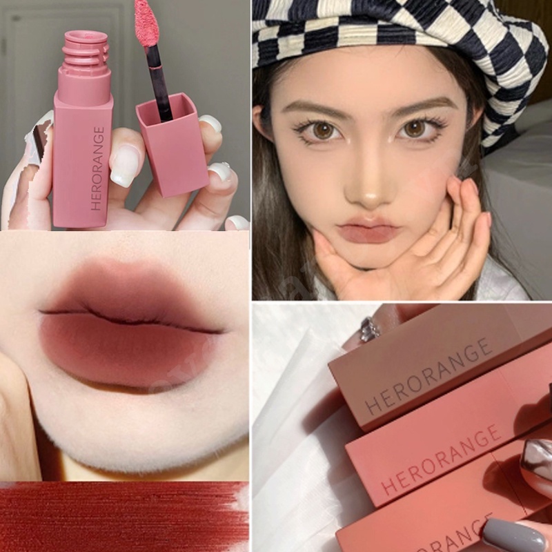 Son Môi Herorange Kết Cấu Lì Dưỡng ẩm Mềm Mại Kháng Nước Lâu Trôi Nội địa Trung
