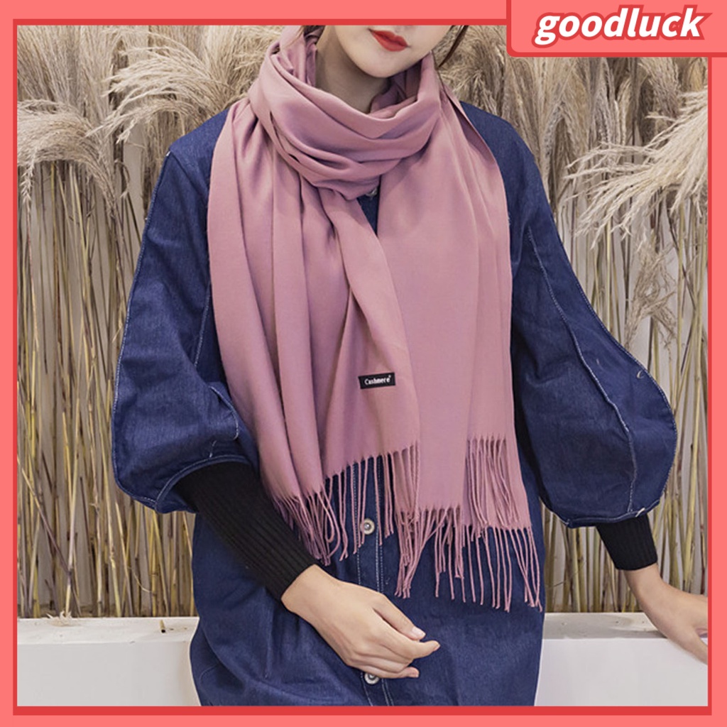 Khăn Choàng Len Cashmere Màu Sắc Nhã Nhặn