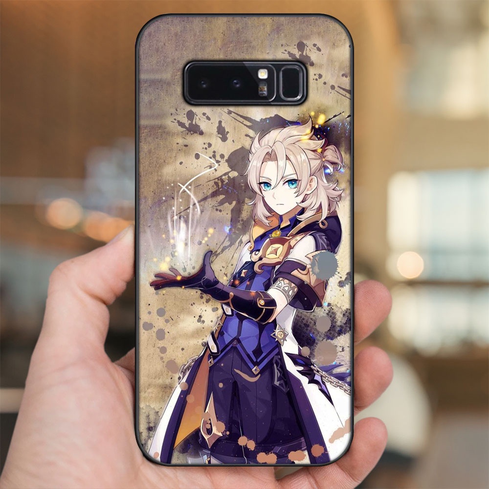 Ốp lưng Samsung Note 8 viền đen in hình Albedo Genshin Impact