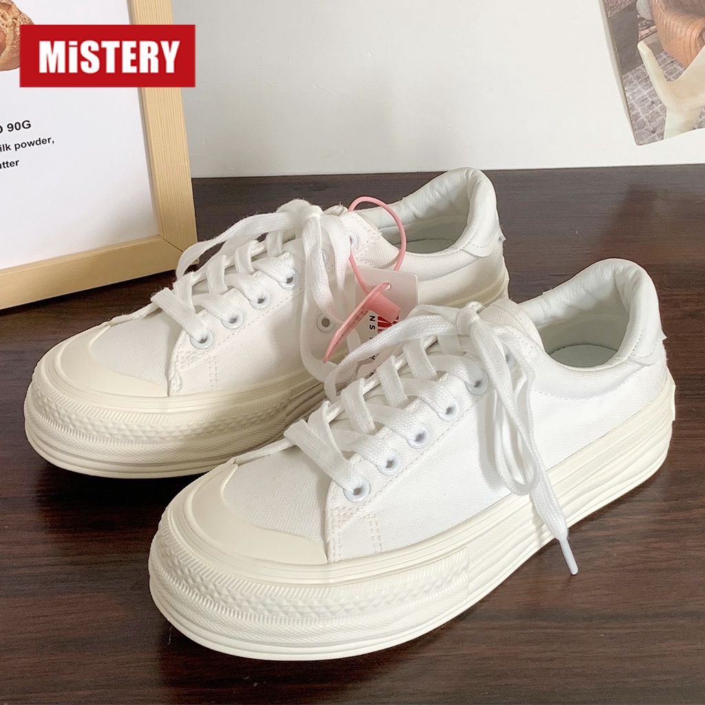 Mistery Giày Canvas Trắng Thời Trang MIS-803