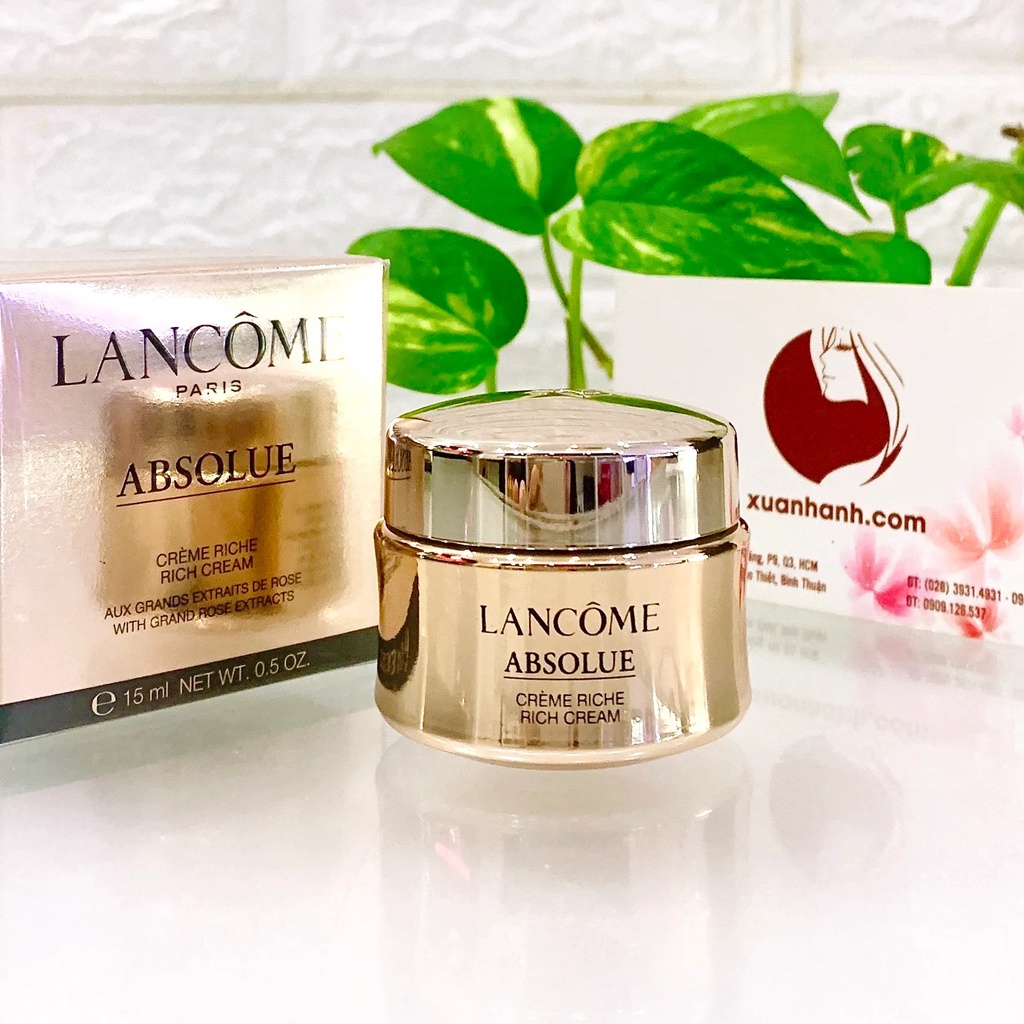 Kem dưỡng Lancome Absolue RICH cream cao cấp chống lão hoá cho da khô/nhạy cảm, 15ml