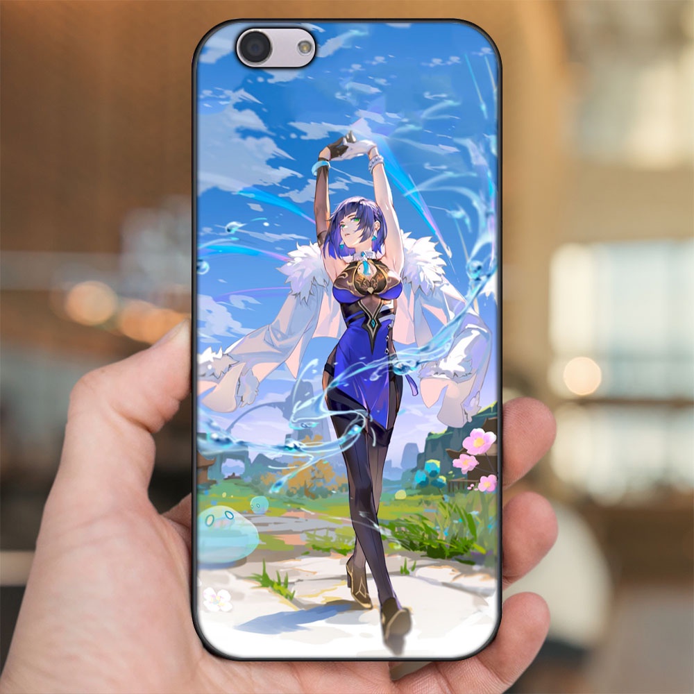 Ốp lưng Oppo F1s, F3, F3 Plus viền đen in hình Yelan Genshin Impact