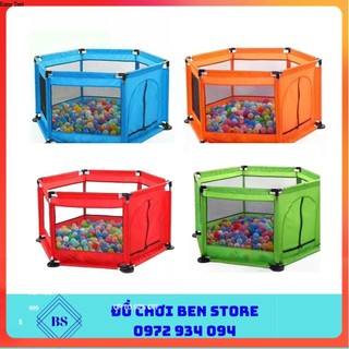 Quây cũi kiêm nhà bóng khung inox cho bé, tặng kèm nhiều bóng