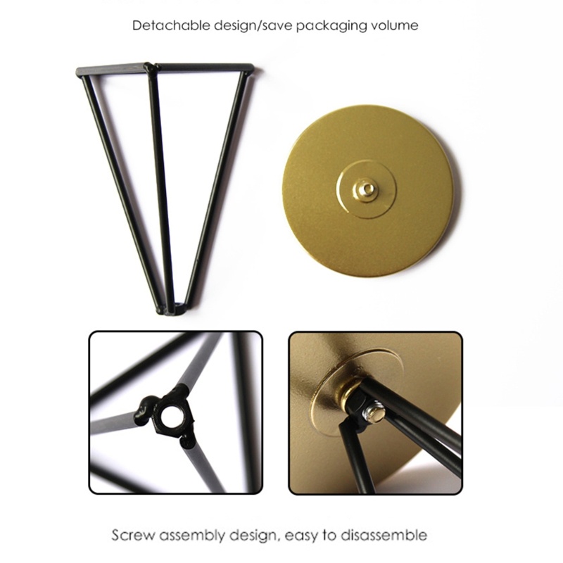 Giá Đỡ Nến Hình Tam Giác Bằng Kim Loại Trang Trí Tiệc