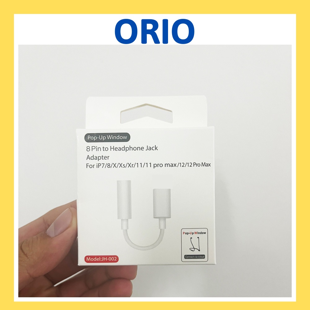 Jack chuyển đổi tai nghe có mic , chân sạc Lai ning sang 3.5mm - Orio JP-C