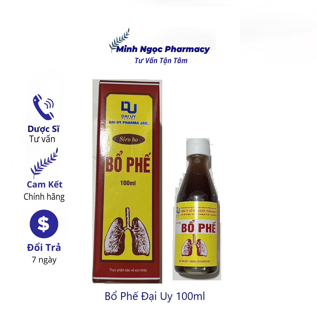 Siro giảm ho đại uy 100ml - Bổ phế, hỗ trợ giảm ho