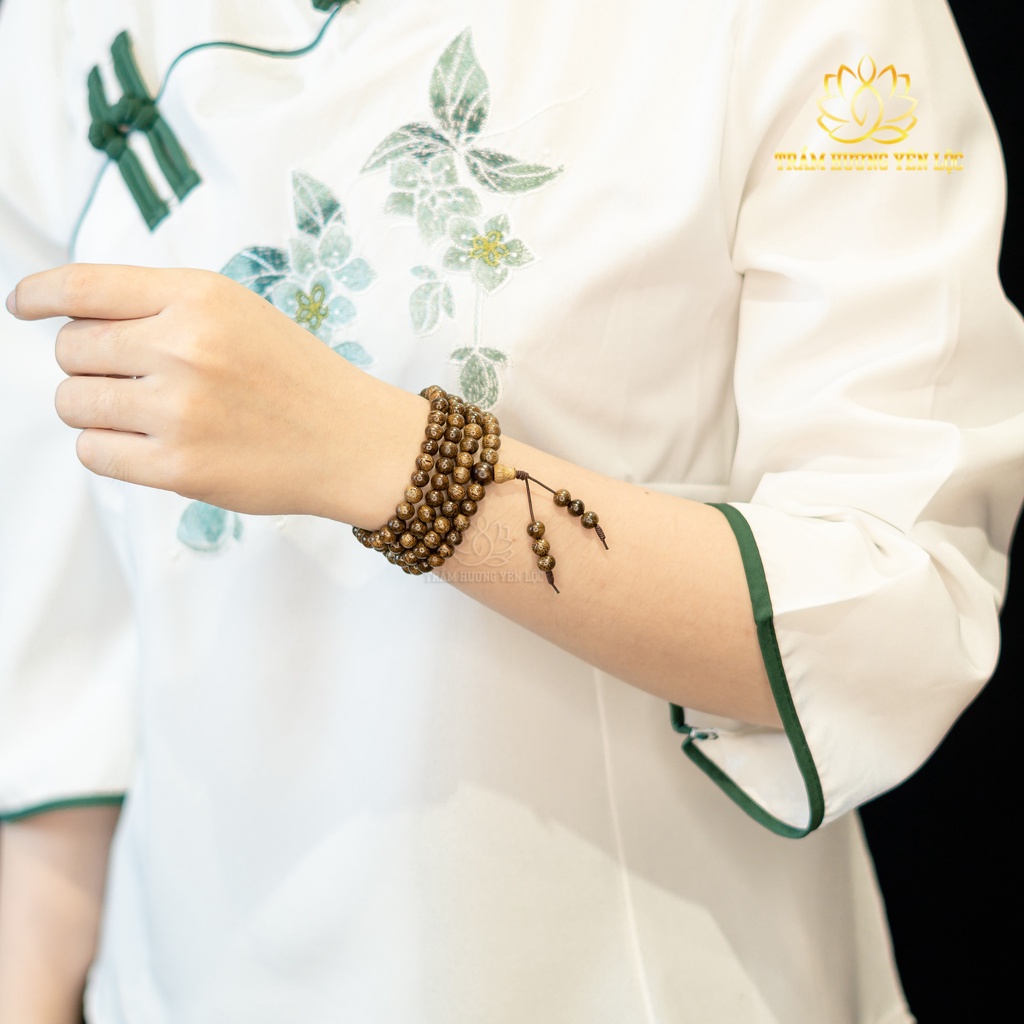 Vòng Tay Trầm Hương 108 Hạt Trầm Hương Yên Lộc Trầm Vườn Quảng Nam THYL01