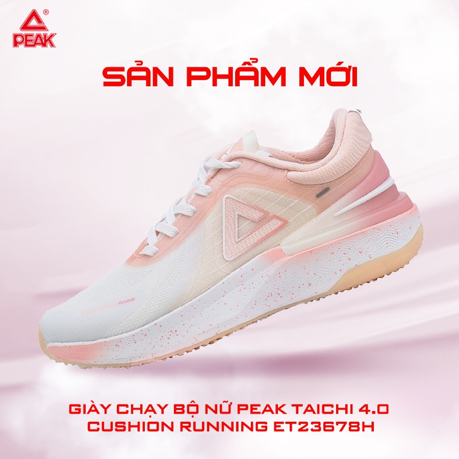 Giày chạy bộ Nam Nữ PEAK Taichi 4.0 Cushion Running ET23678H