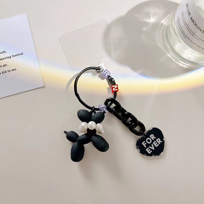 Dây Xích Gắn Điện Thoại Hình Chú Chó Và Bong Bóng Dễ Thương Có Ngăn Đựng Thẻ