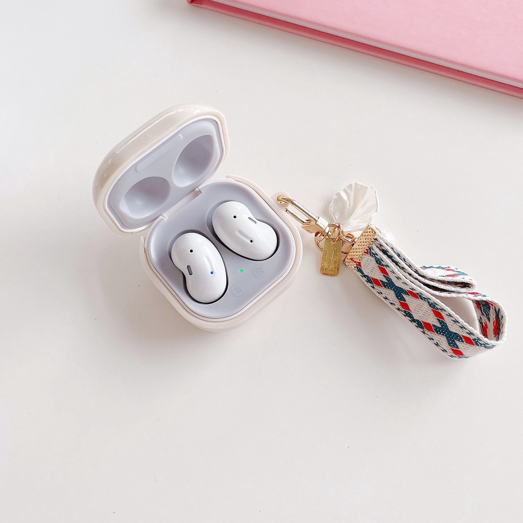 Vỏ Bảo Vệ Hộp Sạc Tai Nghe Samsung Galaxy Buds 2 Pro Kèm Móc Khóa Bằng TPU Mềm Họa Tiết Trái Tim Dễ Thương