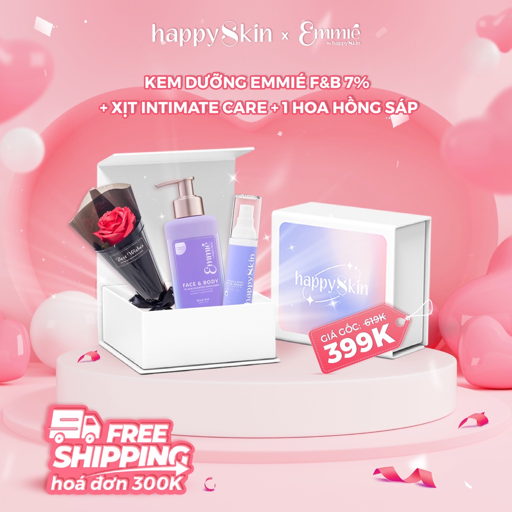 Combo F&B 7% + Xịt Intimate Care + 1 Hoa Hồng Sáp + Hộp Gift Set