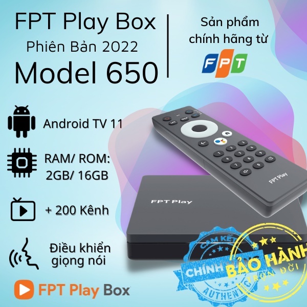 FPT Play Box T650 2022| Đầu Thu Kỹ Thuật Số | Tivi Box | Hệ Điều Hành Android TV 11