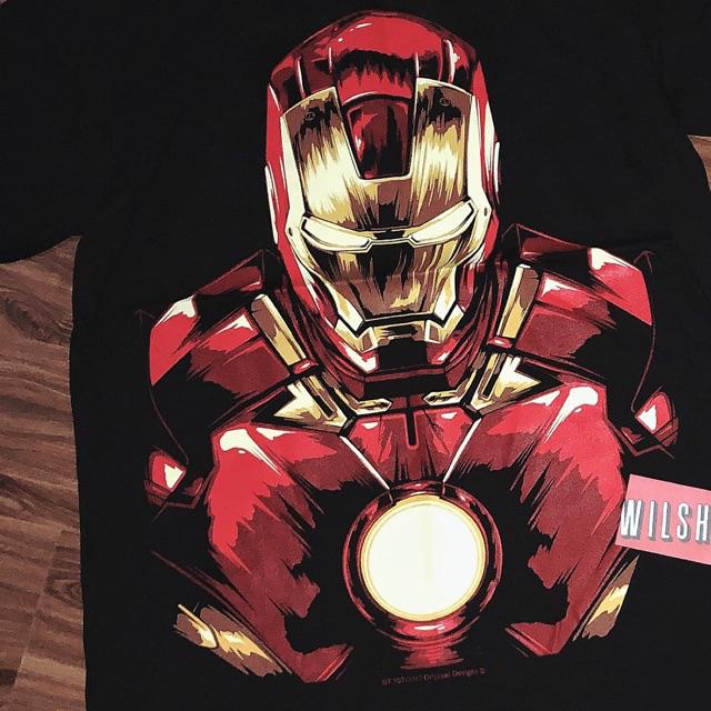 (M, L, XL, XXL) IRON MAN - áO MARVEL IN 3D - áO THUN UNISEX (IRONMAN) - SIêU ANH HùNG
