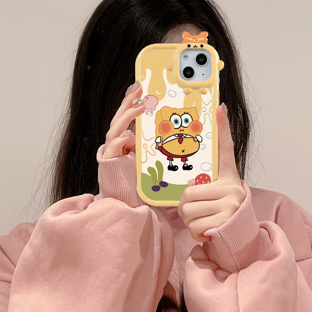 Ốp Điện Thoại TPU Mềm In Hình Spongebob Dễ Thương Cho iPhone 14 11 12 13 Pro MAX 7 8 Plus 6 6s Plus XR 14Plus XS MAX SE 2020 X