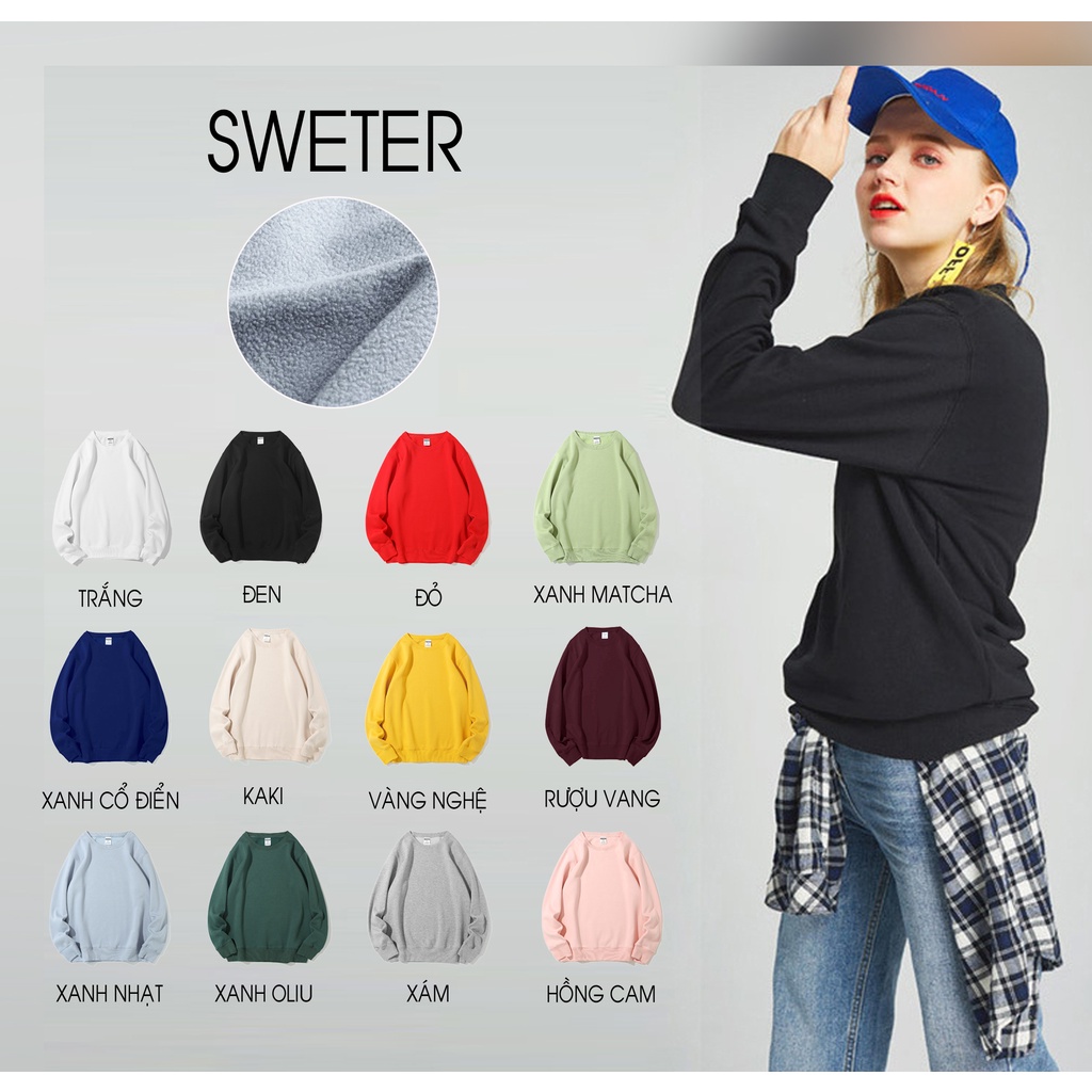 SWETER REGULAR BÔNG NỈ LÔNG CỪU ĐẸP TỪNG CHI TIẾT