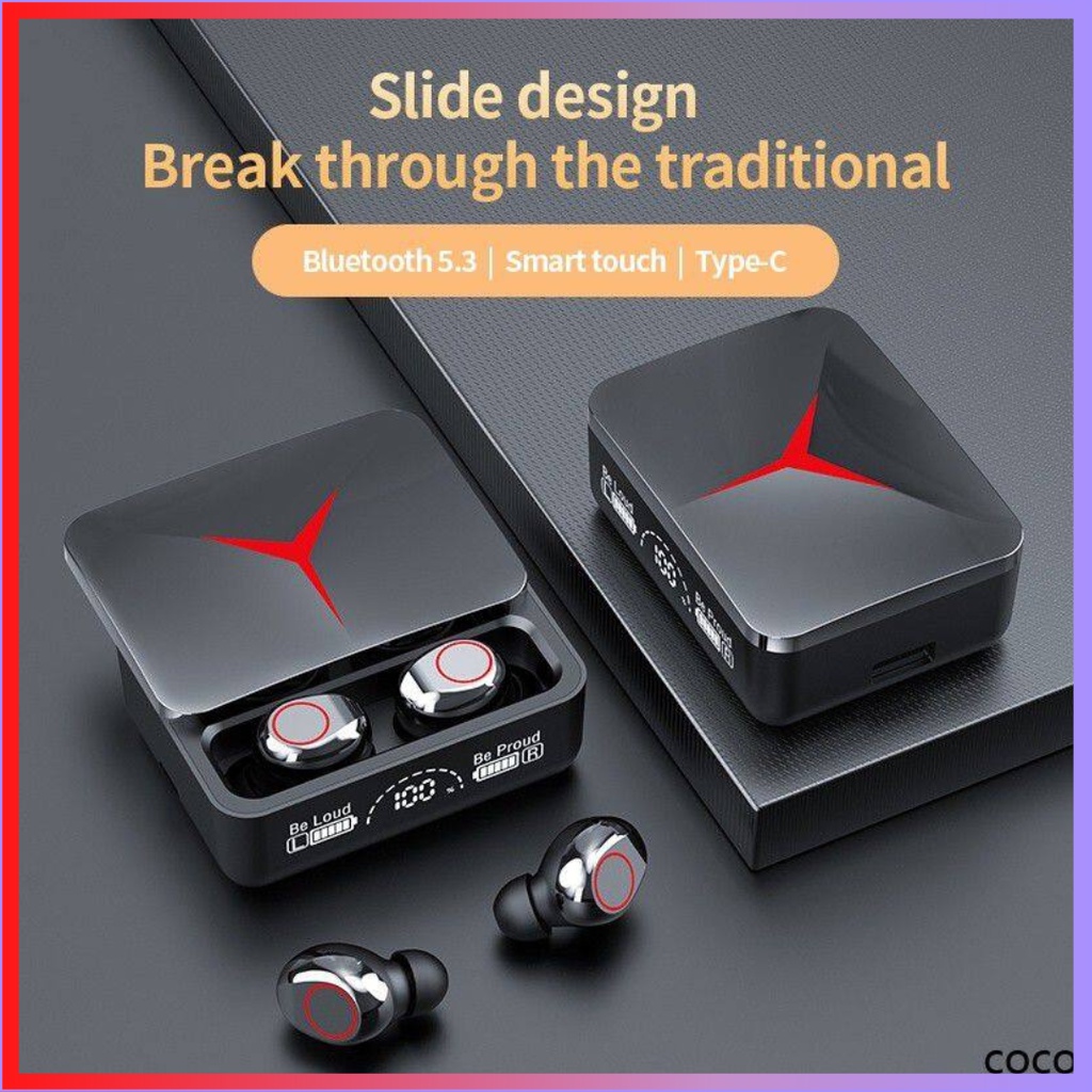 Tai Nghe Bluetooth M90 Pro TWS Tai Nghe Nhét Tai Tích Hợp Micro Âm Thanh Nổi HIFI Với Thanh Trượt Hiển Thị Màn Hình Led