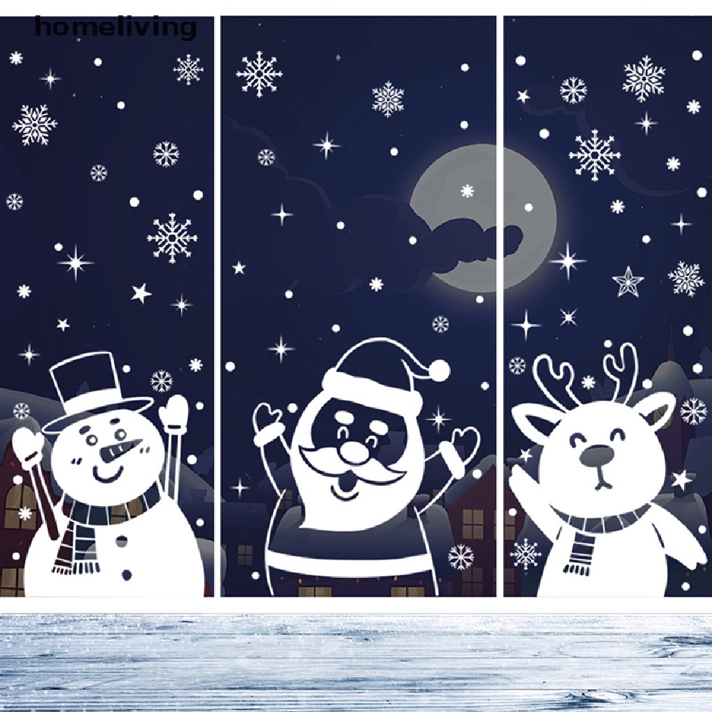 Miếng Dán Cửa Sổ Tĩnh Điện Họa Tiết Người Tuyết Giáng Sinh