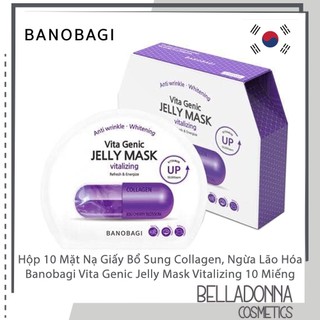 Hộp 10 Mặt Nạ Giấy Bổ Sung Collagen, Ngừa Lão Hóa Banobagi Vita Genic Jelly Mask Vitalizing
