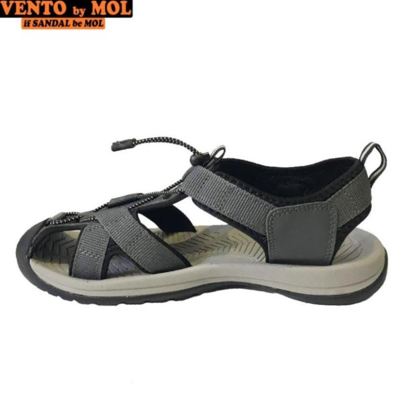 Giày Sandal Bít Mũi Vento Nam VNXK Đi Học Đi Làm Đi Du Lịch Đạp Xe Màu Xám Mã NV7606 👟 "