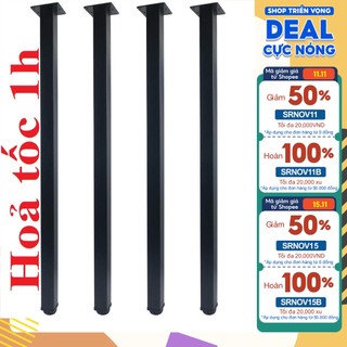 Chân bàn sắt cao 72cm, 1 bộ gồm 4 chân nhé, kiểu chân trụ thẳng vuông 30x30 tặng kèm 16con ốc...