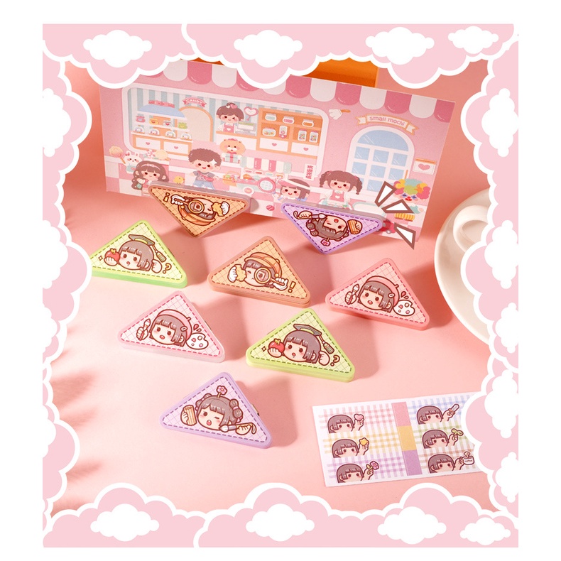 Mochi Nhỏ Nhắn Không Để Lại Dấu Vết Không Gỉ Đa Năng Hình Tam Giác Dễ Thương