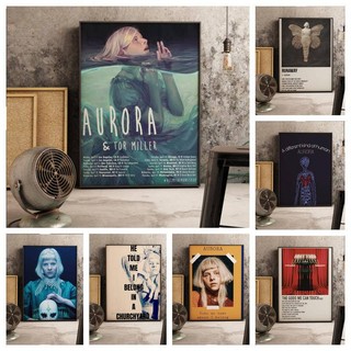 Tranh cuộn treo tường hình ca sĩ aurora