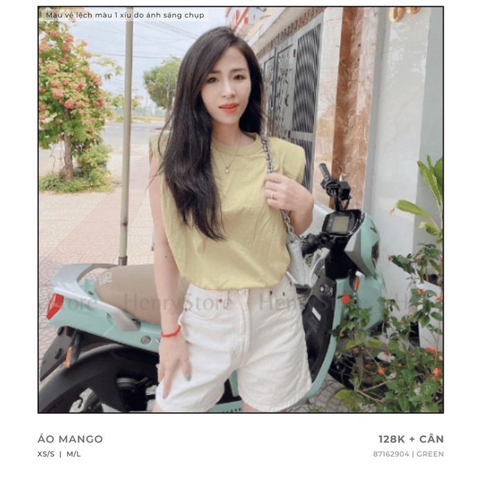 Áo thun nữ độn vai Mango | Hàng chuẩn auth
