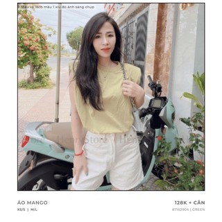 Áo thun nữ độn vai Mango | Hàng chuẩn auth