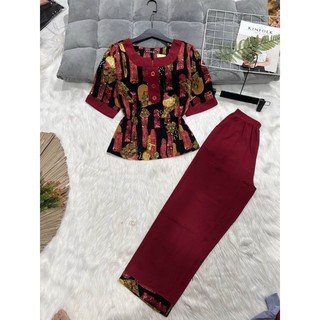 Bộ trung niên cho mẹ lụa mango cao cấp