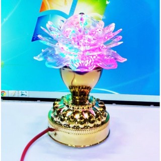 Đèn led hoa sen xoay 7 màu