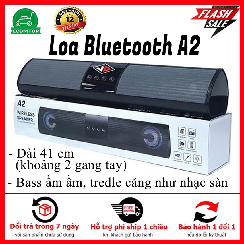 Loa Bluetooth Mini A2 Âm Bass Cực Đã Nghe Nhạc Cực Hay Âm Thanh Đỉnh Hỗ Trợ Thẻ Nhớ Bảo Hành 1 Năm