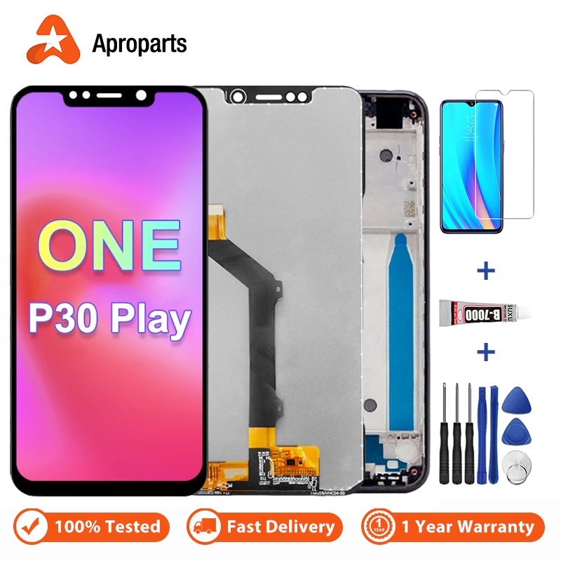 Màn Hình LCD Cho Motorola Moto One P30 Chơi XT1941-1 XT1941-3 XT1941-4 Màn Hình Hiển Thị Màn Hình Cảm Ứng Có Khung Hội Thay Thế