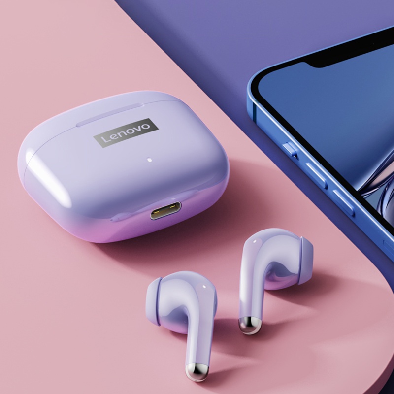 Tai nghe bluetooth Lenovo LP40 PRO 2023 mới bản LP40 không dây Bluetooth 5.1 tws IPX5 chống ồn TWS 300mah-17.kerhy