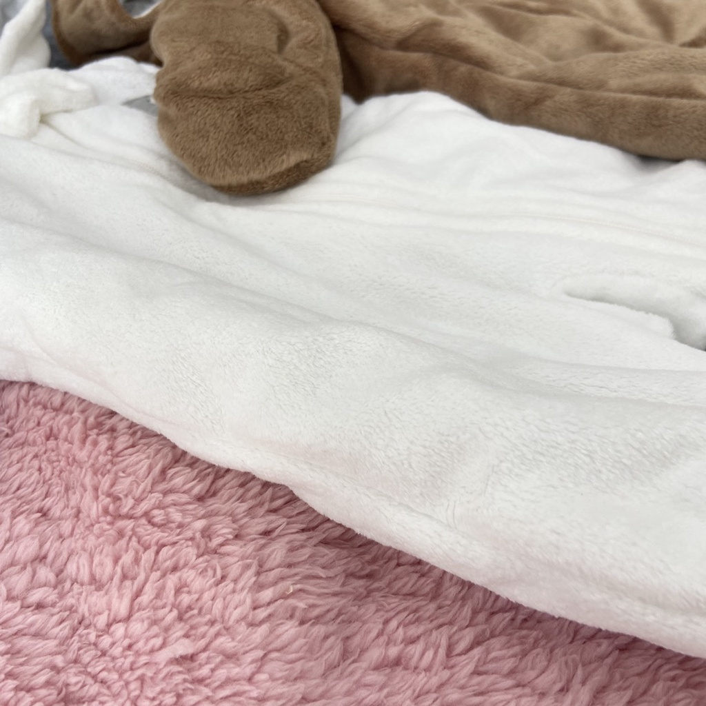 Body nỉ bông cho bé sơ sinh đến 9 tháng hàng xuất dư Carters chất lông mịn khóa kéo nón gấu - SLTE