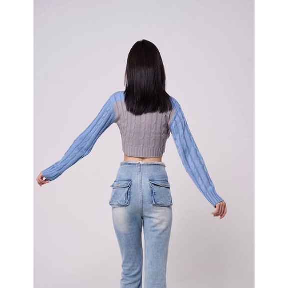 Áo khoác ZHELIHANGFEI tay dài cổ POLO có khóa kéo thời trang phong cách cho nữ