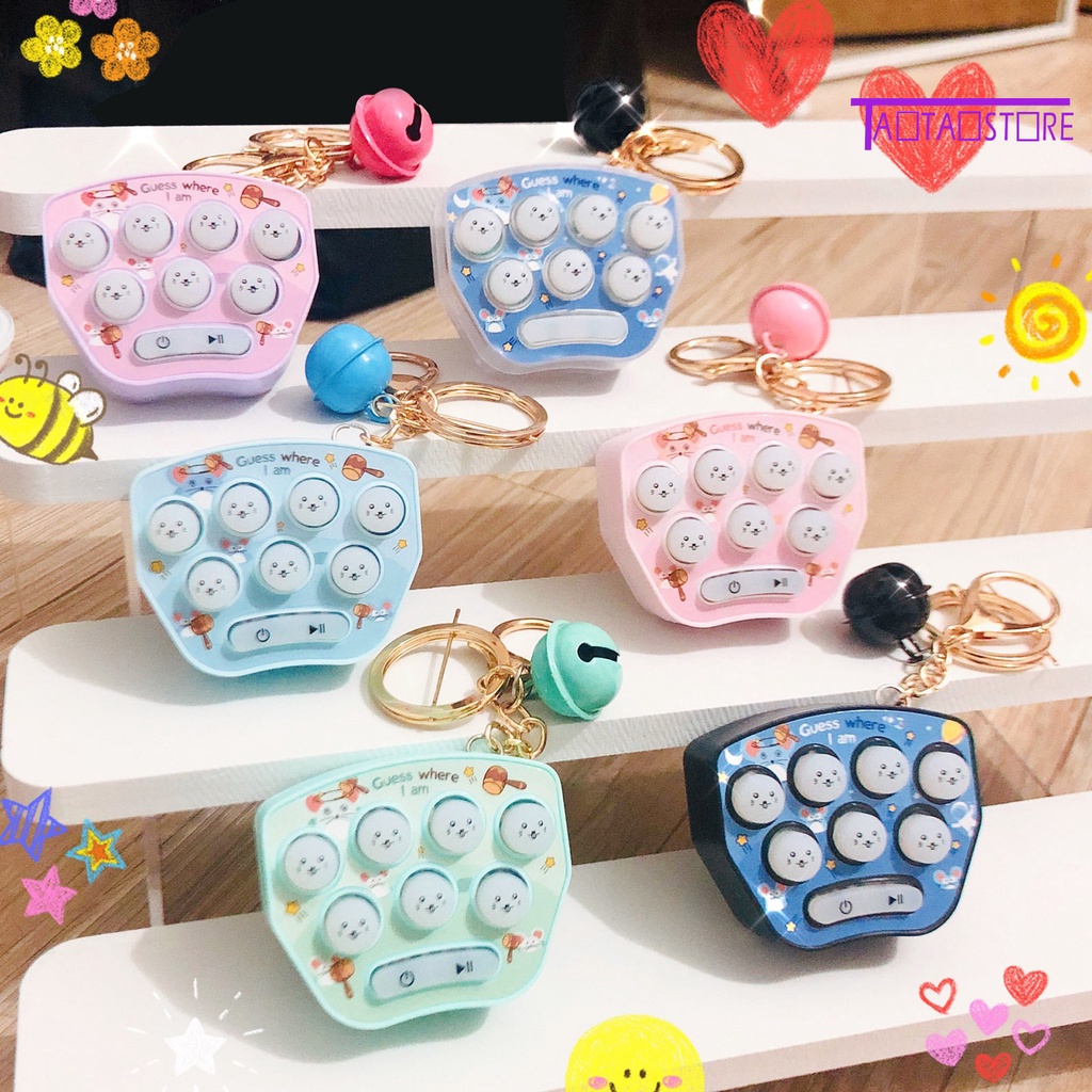 (Tao) Móc Khóa Máy Chơi Game Cầm Tay Mini Whack-a-mole Cổ Điển Giải Tỏa Căng Thẳng Chống Rơi Vỡ Thân Thiện Với Môi Trường