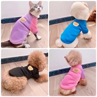 Áo nỉ họa tiết cho chó mèo thú cưng