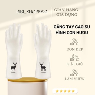 Găng tay cao su hình con hươu - Găng tay siêu bền, siêu dai bảo vệ da tay khi làm bếp, làm vườn (GTH01)