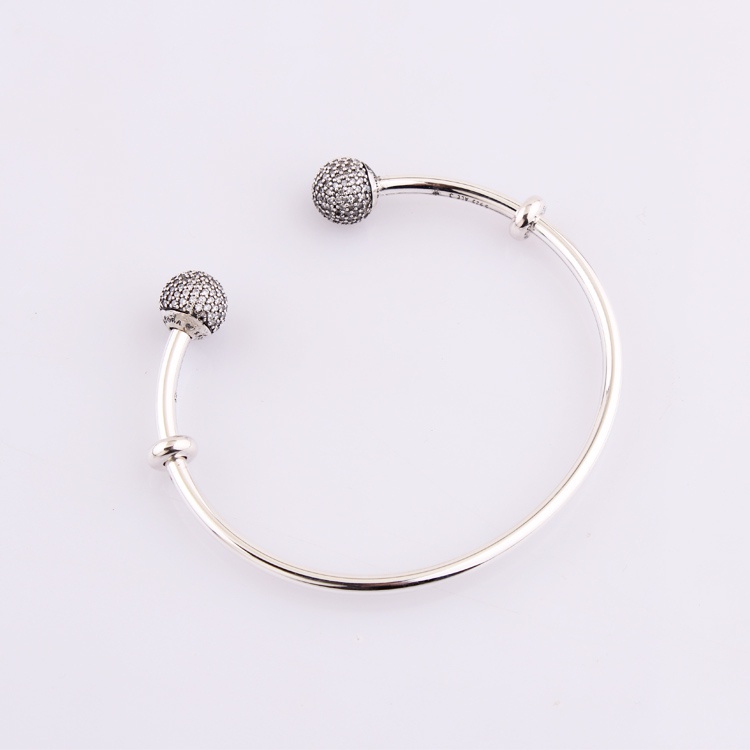 Pandora Vòng Tay Hở Mạ Bạc 925 Thời Trang Cho Nữ