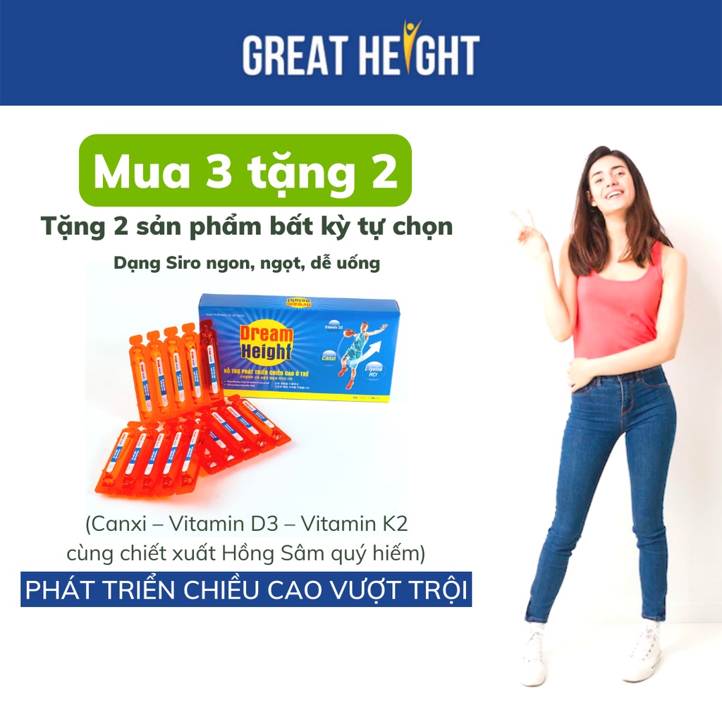 Combo 3 Hộp Siro tăng chiều cao Dream Height ( Hộp 20 Ống x 10ml )