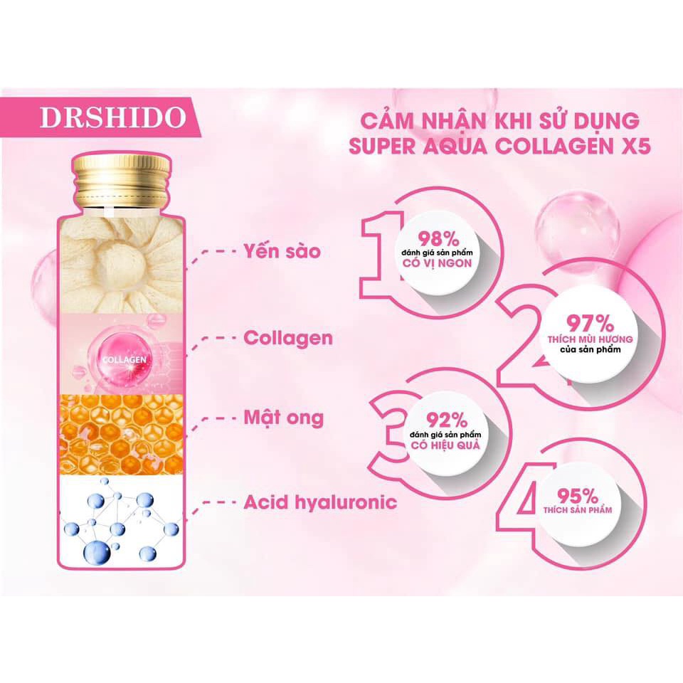 💥Combo 2 hộp Collagen X5 yến sào Nhật Bản Dr Shido Super Aqua