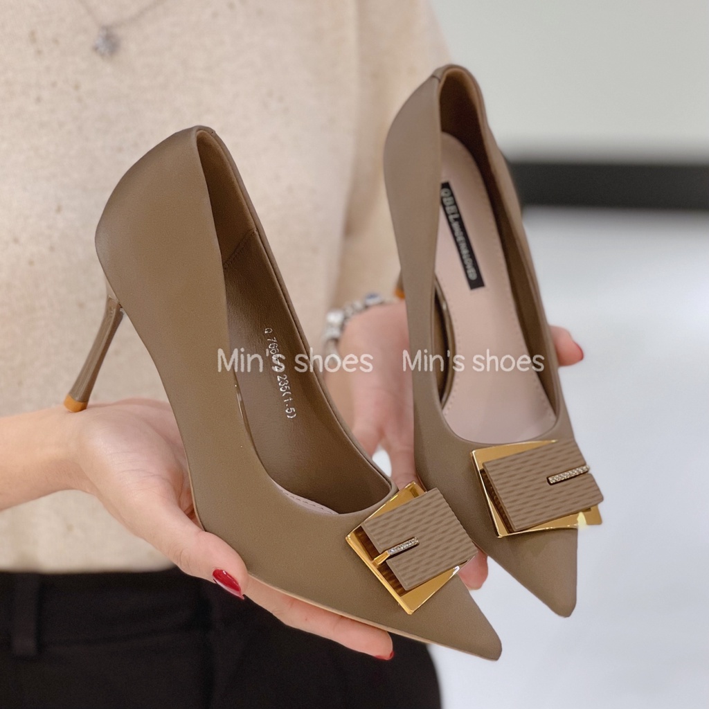 Min's Shoes - Giày Cao Gót Mũi Nhọn Sang Trọng Da mềm Cao Cấp NC83